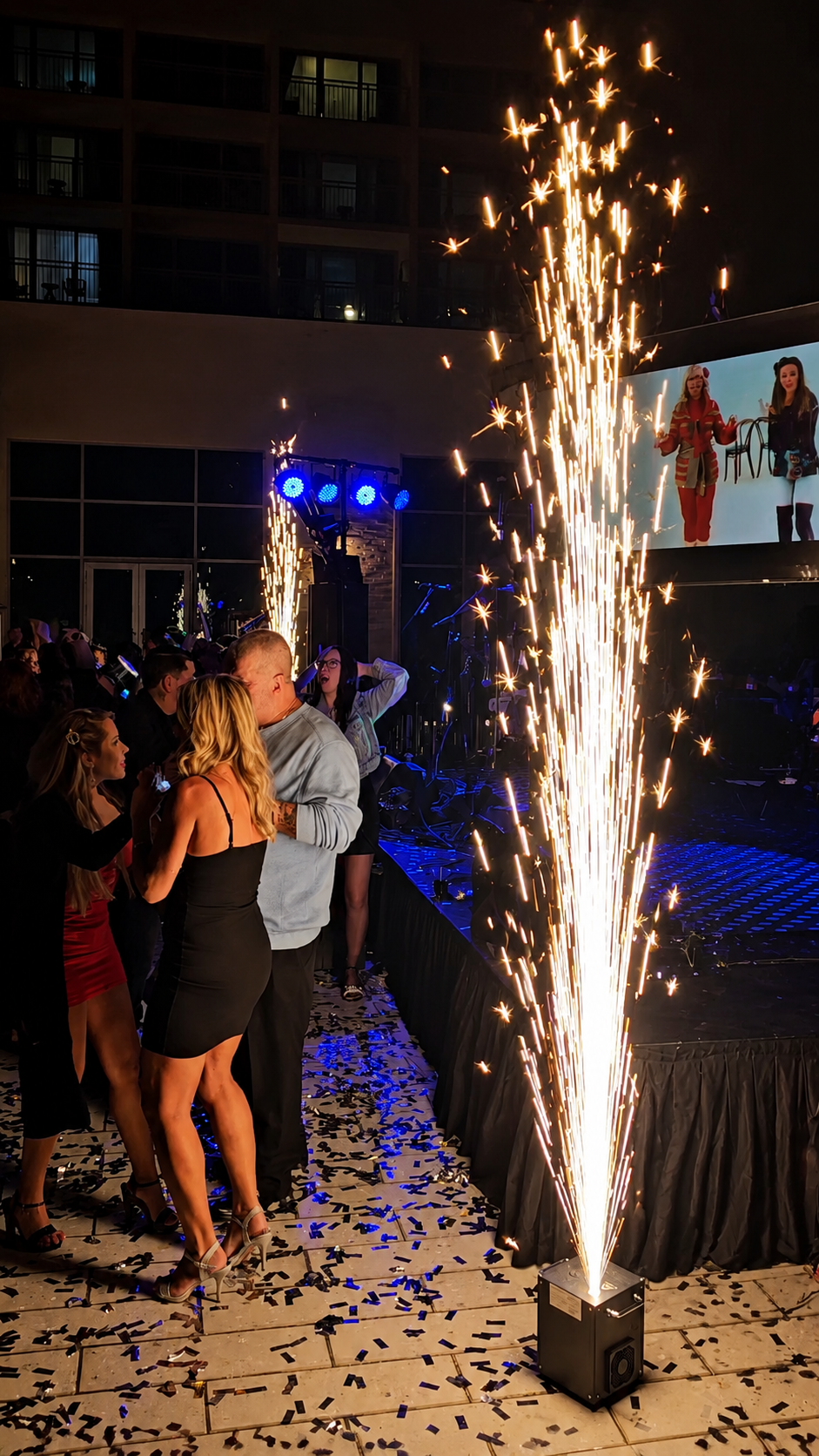 Cold spark effects at Hard Rock Hotel