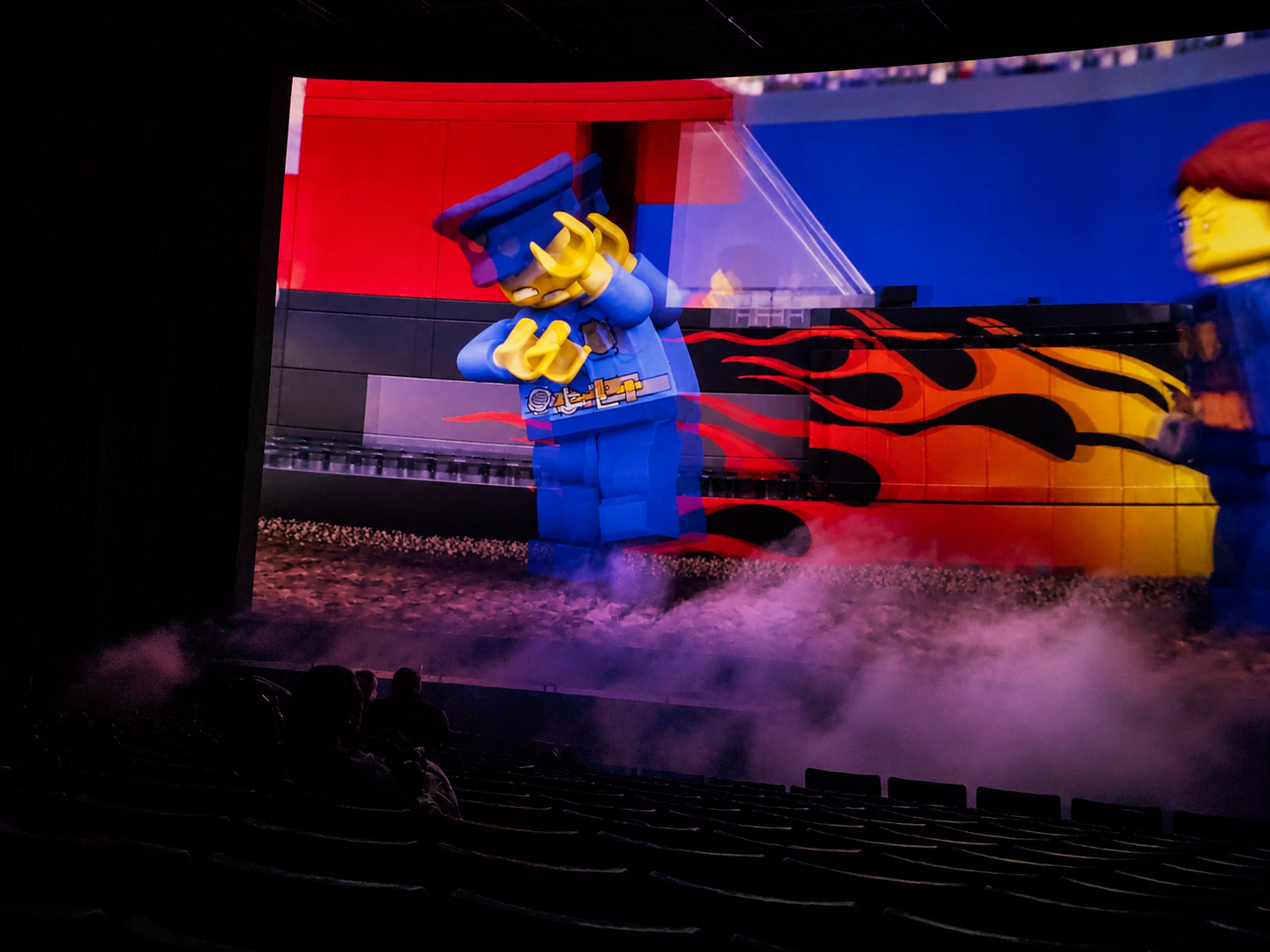 Low-lying fog effect in a theater