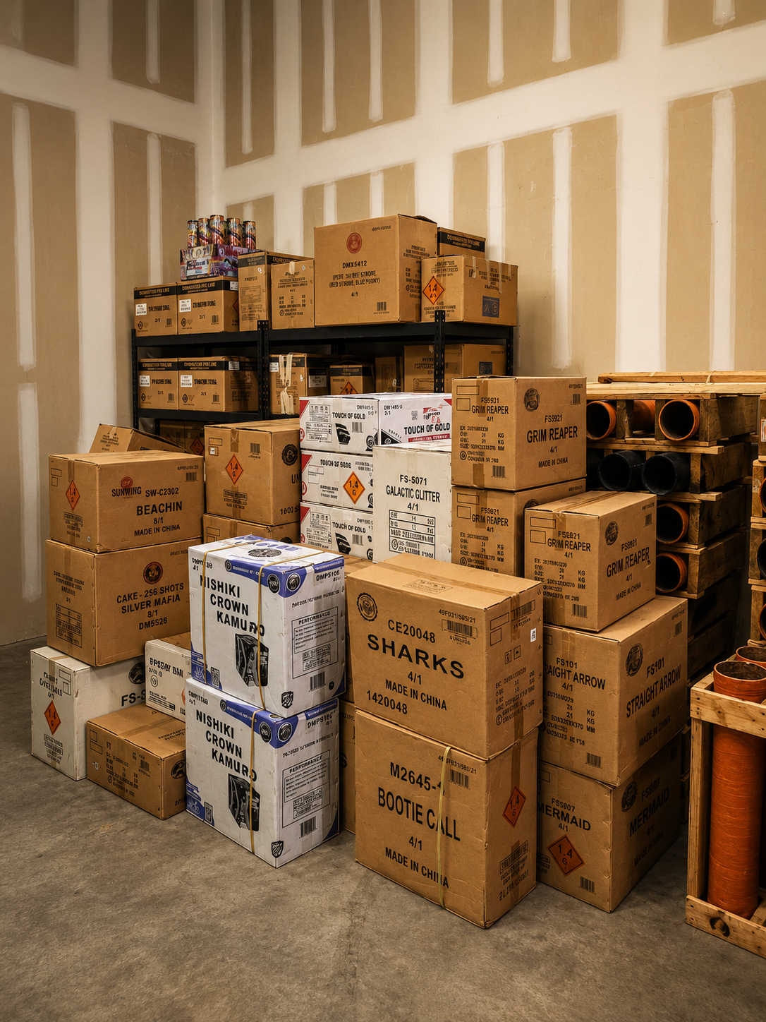 ATF-compliant fireworks storage magazine